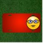 Custom Personalized License Plate With Add Names To Nerd Emoticon Eyeglasses