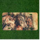 Custom Personalized Auto Tag With Amazing Three Brown Horses Design