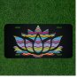 Custom Personalized License Plate Auto Tag With Colorful Fancy Flower Like View