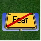 Custom Personalized License Plate Auto Tag With Fear Crossed Out Sign Design
