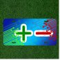 Custom Personalized License Plate Auto Tag With Cool Plus Minus Math Design