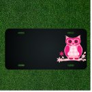 Custom Personalized License Plate With Add Names To Pink Owl Design NEW