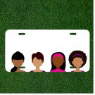 Creative License Plate Auto Tag With Four Women Add Names