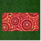 Custom Personalized Car License Plate With Abstract Background Floral Glossy
