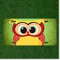 Custom Personalized License Plate Auto Tag With Colorful Owl Cartoon Design Art