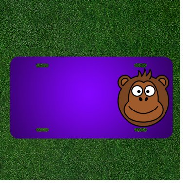 Custom Personalized License Plate With Add Names To Monkey Ape Face Funny