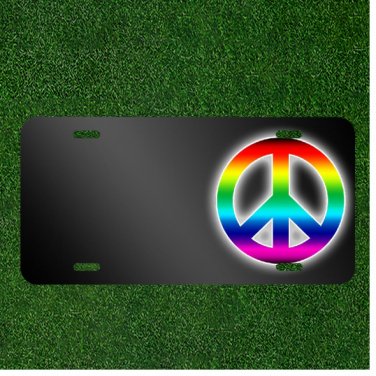 Custom Personalized License Plate Auto Tag With LGBT Gay Symbol Add Names