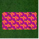 Custom Personalized License Plate Auto Tag With Gorgeous Purple And Orange Art