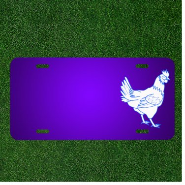 Custom Personalized License Plate With Add Names To Rooster Chicken Bird Cock