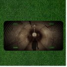 Creative License Plate Auto Tag With Creepy Tunnel Design With Shadow
