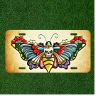 Custom Personalized License Plate Auto Tag With Stunning Skull Butterfly Design