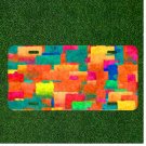Custom Personalized License Plate Auto Tag With Colorful Shapes Puzzle Art