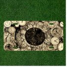 Custom Personalized License Plate Auto Tag With Amazing Time Clocks Design