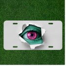 Custom Personalized License Plate Auto Tag With Stunning Pink Eye Design