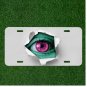 Custom Personalized License Plate Auto Tag With Stunning Pink Eye Design