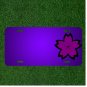 Custom Personalized License Plate With Add Names To Flower Blossom Purple