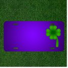 Custom Personalized License Plate With Add Names To Luck Shamrock Charm