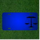Custom Personalized License Plate With Add Names To Scales Law Justice