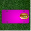 Custom Personalized Car License Plate With Add Names To Hamburger Burger