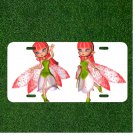 Custom Personalized License Plate Auto Tag With Two Blue Eyed Fairy Design