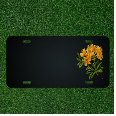 Custom Personalized License Plate With Add Names To Yellow Flowers Design NEW