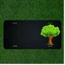 Custom Personalized License Plate With Add Names To Gorgeous Green Tree Design