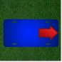 Custom Personalized License Plate With Add Names To Arrow Red Glossy Right