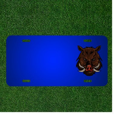Custom Personalized License Plate With Add Names To Boar Metallizer Art Glass