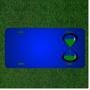 Custom Personalized License Plate With Add Names To Arena Clock Drop Green