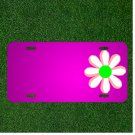 Custom Personalized Car License Plate With Add Names To Flower Bloom Pink