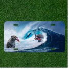 Custom Personalized License Plate Auto Tag With Bears On Tidal Waves Design NEW