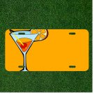 Custom Personalized License Plate Auto Tag With Drink Glass Design Add Names