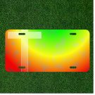 Custom Personalized License Plate Auto Tag With White Cross Rainbow Add Names