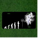 Custom Personalized License Plate Auto Tag With Monkey Too Man Atheist Design