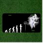 Custom Personalized License Plate Auto Tag With Monkey Too Man Atheist Design