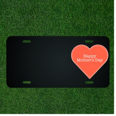 Custom Personalized License Plate With Add Names To Happy Mothers Day Heart