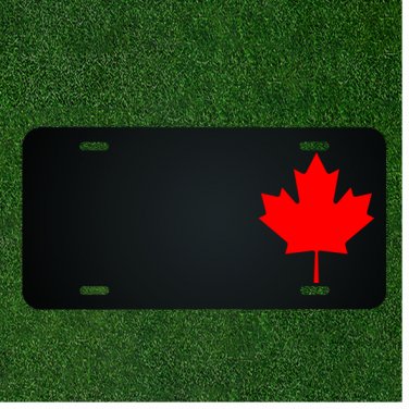 Custom Personalized License Plate With Add Names To Canada Leaf Symbol NEW