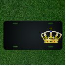 Custom Personalized License Plate With Add Names To Fancy Diamond Crown Design