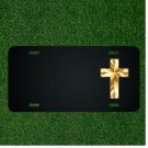Custom Personalized License Plate With Add Names To Golden Cross Design NEW