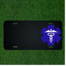Custom Personalized License Plate With Add Names To Blue White Medical Symbol