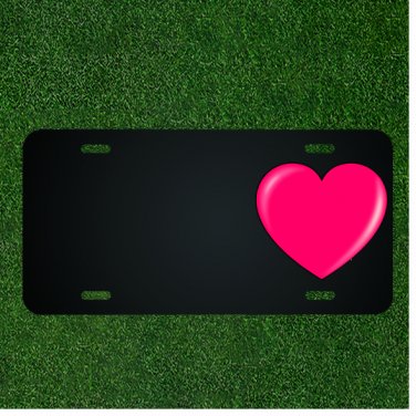 Custom Personalized License Plate With Add Names To Pink Heart Design NEW