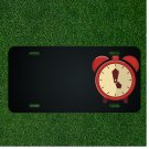 Custom Personalized License Plate With Add Names To Red Clock Design NEW