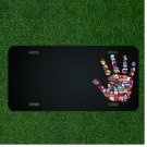 Custom Personalized License Plate With Add Names To Country Flags Hand NEW