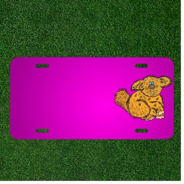 Custom Personalized Car License Plate With Add Names To Hair Animal Creature