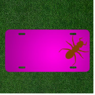 Custom Personalized Car License Plate With Add Names To Ant Insect Silhouette