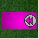 Custom Personalized Car License Plate With Add Names To Rewind Fast Button
