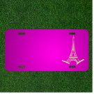 Custom Personalized Car License Plate With Add Names To Eiffel Tower France