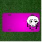 Custom Personalized Car License Plate With Add Names To Fluffy Sheep White
