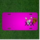 Custom Personalized Car License Plate With Add Names To Bowling Strikes Triple