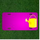 Custom Personalized Car License Plate With Add Names To Watering Can Yellow